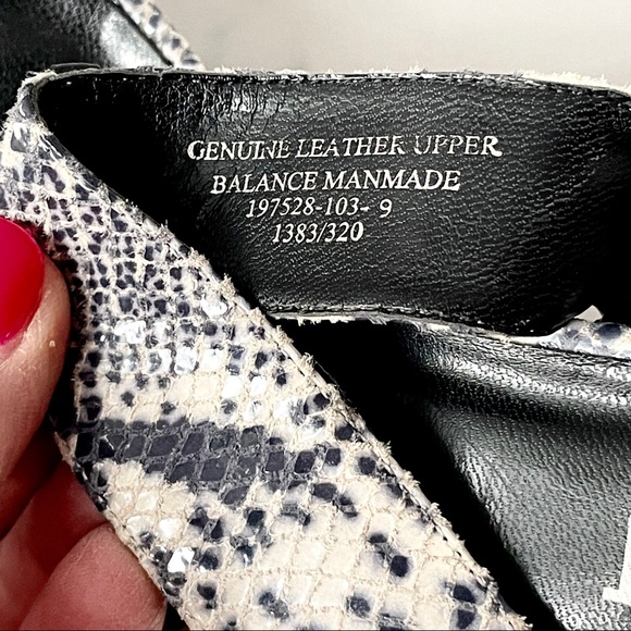 Colin Stuart snakeskin leather heeled mules sandals 9M - Picture 5 of 8